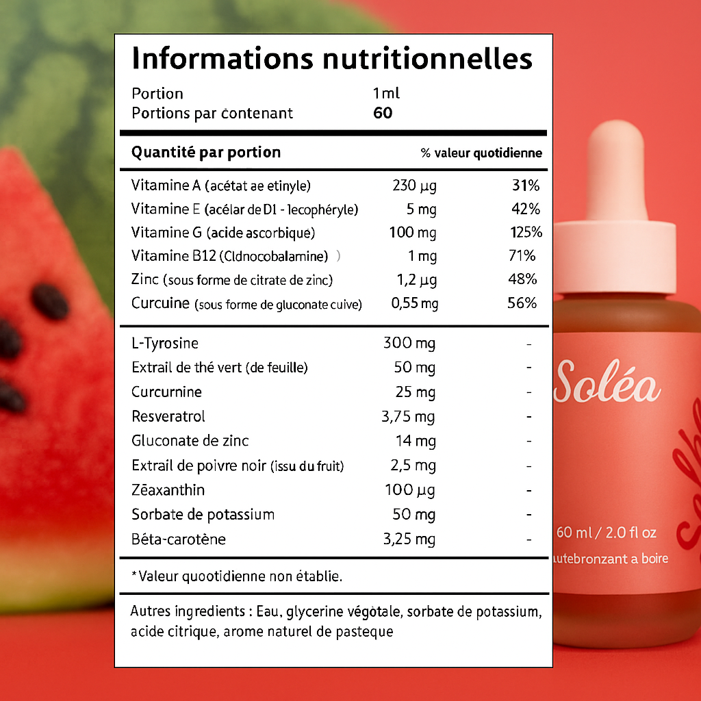 The new generation of drinkable tanning!