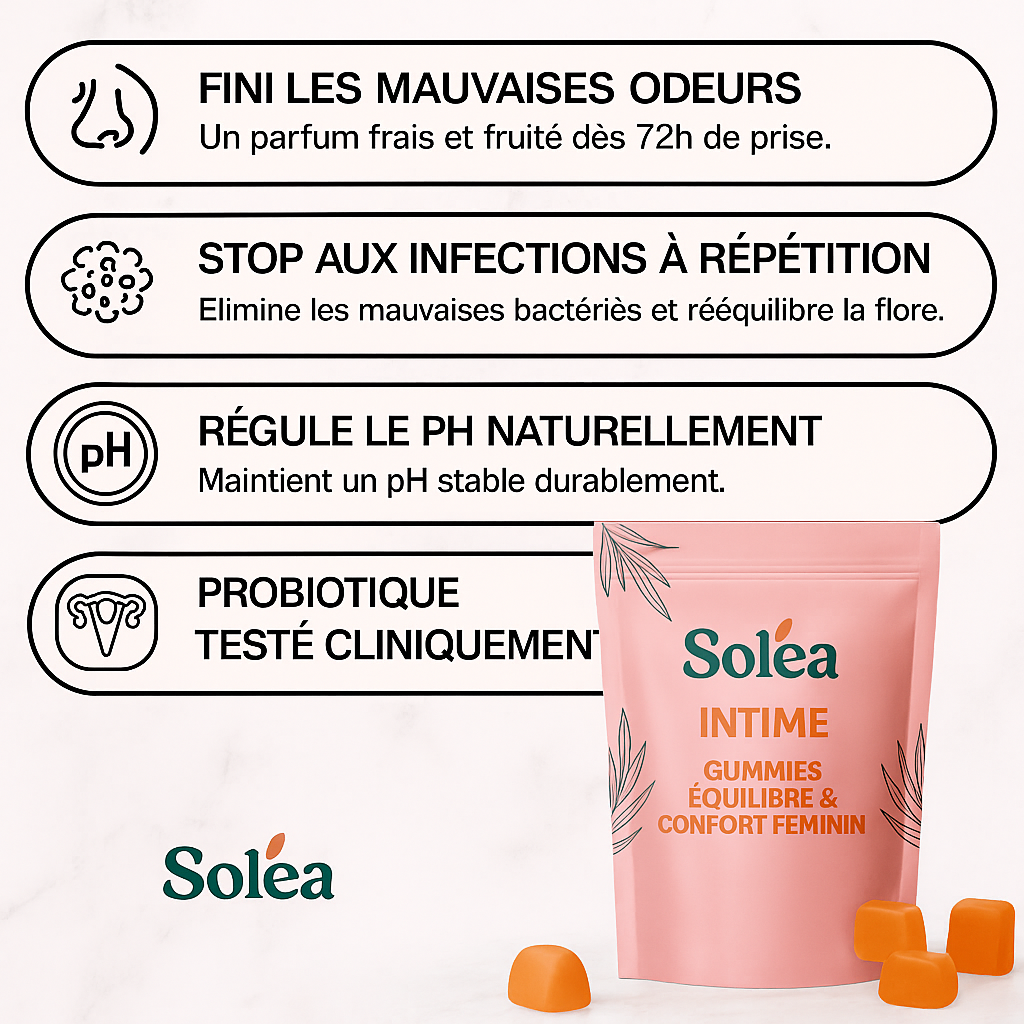 Soléa Intime – Gummies Équilibre & Confort Féminin