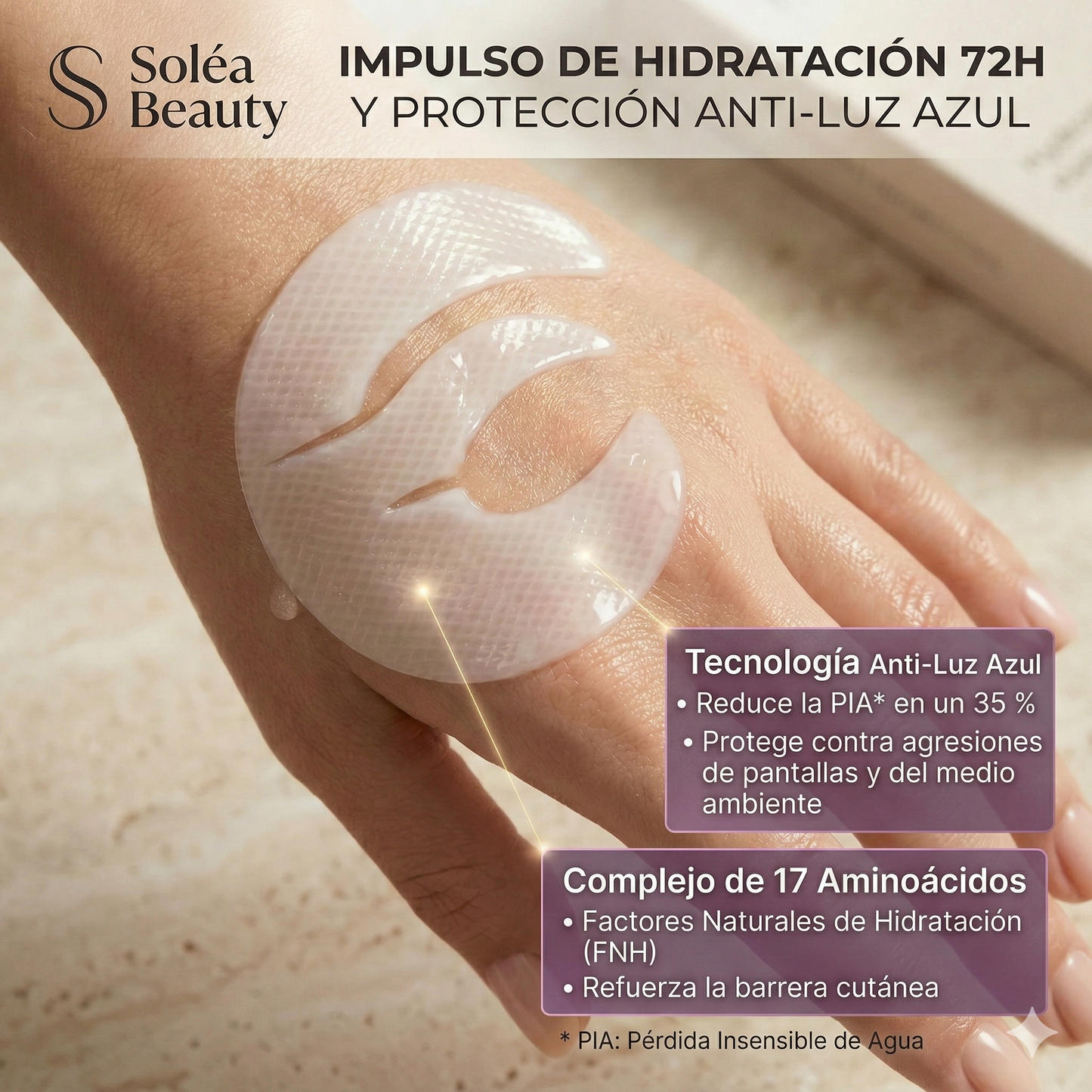 Soléa™ Mascarilla Tratamiento de Ojos con Bio-Colágeno
